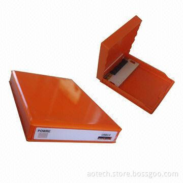 Plastic USB3.0 2.5" Hard Drive Enclosure, Tool-free USB3.0 HDD Case, Various Colors are Available